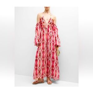 PatBO, Pink & Red Geometric Halter Maxi Dress, size L, NWTS, Never worn✨